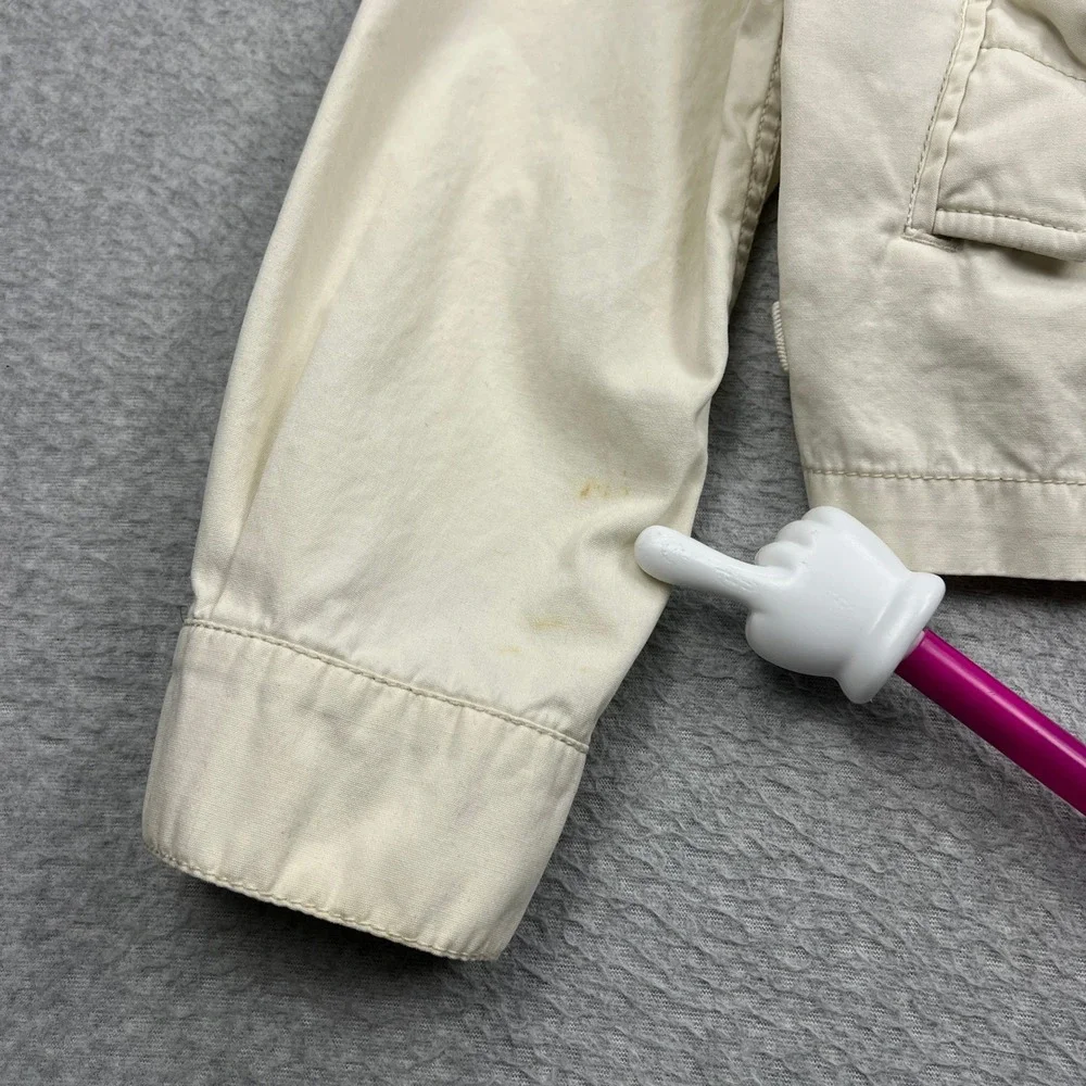 Polo Ralph Lauren Harrington Jacket Mens Medium Cream Full Zip Lightweight Biker